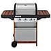 Barbecue a Gas 3 Serie WOODY LX con 3 Bruciatori Carrello per Barbecue in Legno e Tavolini Laterali Potenza 9600 W Colore Nero /Marrone /Acciaio Inossidabile - Foto miniatura 1