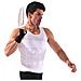 Canotta Da Uomo Camicia Muscolare Camicia Da Palestra Camicia Senza Maniche Bianco L - Foto miniatura 4