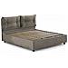 Letto Matrimoniale Fabiana, Letto Contenitore Con Rivestimento In Tessuto, 100% Made In Italy, Apertura Frontale, Adatto Per Materasso Cm 160x200, Tortora - Foto miniatura 2