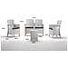Set Salotto Da Esterno Eustachia, Salottino Outdoor, Set Da Balcone O Giardino, Composizione Soggiorno Per Esterni, Made In Italy, Bianco - Foto miniatura 3