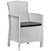 Set Salotto Da Esterno Eustachia, Salottino Outdoor, Set Da Balcone O Giardino, Composizione Soggiorno Per Esterni, Made In Italy, Bianco - Foto miniatura 8