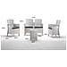 Set Salotto Da Esterno Eustachia, Salottino Outdoor, Set Da Balcone O Giardino, Composizione Soggiorno Per Esterni, Made In Italy, Bianco - Foto miniatura 9