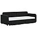 Divano Letto Estraibile Con Cassetti Nero 80x200 Cm In Velluto - Foto miniatura 8