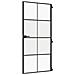 Porta Interni Sottile Nera 93x201,5cm Vetro Temperato Alluminio - Foto miniatura 2