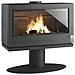 Elton Interno Caminetto freestanding A legna Antracite - Foto miniatura 1
