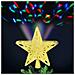 Puntale Proiettore LED Albero di Natale Forma Stella Oro Effetti di Luce RGB - Foto miniatura 4
