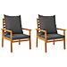 Set Salotto da Giardino 5 pz con Cuscini Legno Massello Acacia - Foto miniatura 5
