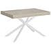 Tavolo allungabile 90x140/244 cm Plaker cashmere gambe bianche - Foto miniatura 1