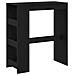 Tavolo Bar con Rastrelliera Rovere Nero 90x40x103,5 cm - Foto miniatura 1