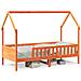 Giroletto Casetta Bambini Marrone Cera 90x190 cm Massello Pino - Foto miniatura 1