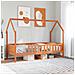 Giroletto Casetta Bambini Marrone Cera 90x190 cm Massello Pino - Foto miniatura 2