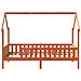 Giroletto Casetta Bambini Marrone Cera 90x190 cm Massello Pino - Foto miniatura 4