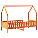 Giroletto Casetta Bambini Marrone Cera 90x190 cm Massello Pino - Foto miniatura 6