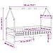 Giroletto Casetta Bambini Marrone Cera 90x190 cm Massello Pino - Foto miniatura 9