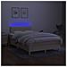 Letto a Molle con Materasso e LED Crema 120x200cm in Tessuto - Foto miniatura 4