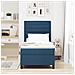 Letto con rete ortopedica e materasso blu 80x200 cm tessuto - Foto miniatura 5