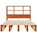 Letto Libreria senza Materasso Marrone Cera 120x190 cm Legno - Foto miniatura 4