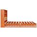 Letto Libreria senza Materasso Marrone Cera 120x190 cm Legno - Foto miniatura 7