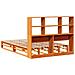 Letto Libreria senza Materasso Marrone Cera 120x190 cm Legno - Foto miniatura 8