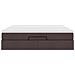 Struttura Letto Pouf con Materasso 160x200 cm in Tessuto - Foto miniatura 6