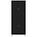 Highboard Nero Rovere 69,5x34x180 cm Legno ingegnerizzato - Foto miniatura 9