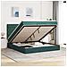Struttura Letto Pouf con Materassi 160x200 cm Velluto - Foto miniatura 2