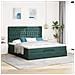 Struttura Letto Pouf con Materassi 160x200 cm Velluto - Foto miniatura 4
