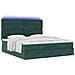 Struttura Letto Pouf con Materassi 160x200 cm Velluto - Foto miniatura 6