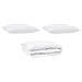 Piumone con cuscini Argyle 3 pcs Bianco 260 x 220 cm Microfibra - Foto miniatura 1