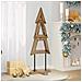 Albero di Natale Marrone 120 cm Legno massello di teak - Foto miniatura 4