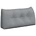 Cuscino per Schiena Grigio chiaro 100 x 24 x 50 cm Tessuto - Foto miniatura 1
