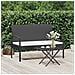 Panca da Giardino con Cuscino Nera 105 cm in Polyrattan - Foto miniatura 2