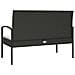 Panca da Giardino con Cuscino Nera 105 cm in Polyrattan - Foto miniatura 5