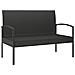 Panca da Giardino con Cuscino Nera 105 cm in Polyrattan - Foto miniatura 7