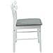 Sedia da pranzo 2 pcs Bianco e Grigio Legno di gomma solido - Foto miniatura 6