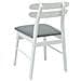 Sedia da pranzo 2 pcs Bianco e Grigio Legno di gomma solido - Foto miniatura 7