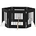 Cancello per cani con supporti 6 pcs Rovere Nero 60 x 60 cm - Foto miniatura 1