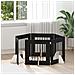 Cancello per cani con supporti 6 pcs Rovere Nero 60 x 60 cm - Foto miniatura 2