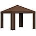 Gazebo 3 x 3 m Marrone Poliestere e Acciaio 190 gsm - Foto miniatura 1