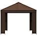 Gazebo 3 x 3 m Marrone Poliestere e Acciaio 190 gsm - Foto miniatura 3