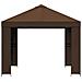 Gazebo 3 x 3 m Marrone Poliestere e Acciaio 190 gsm - Foto miniatura 4