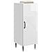 Credenza Bianco Lucido 33 x 34,5 x 89,5 cm Legno ingegnerizzato - Foto miniatura 2