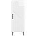 Credenza Bianco Lucido 33 x 34,5 x 89,5 cm Legno ingegnerizzato - Foto miniatura 4