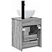 Mobile lavabo da parete Sonoma grigio 39 x 41 x 64,5 cm - Foto miniatura 3
