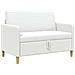 Divano con Storage Bianco 122 x 78 x 87 cm Poliestere - Foto miniatura 1