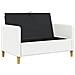 Divano con Storage Bianco 122 x 78 x 87 cm Poliestere - Foto miniatura 3