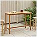 Tavolo da bar Naturale 150 x 75 x 105 cm Legno di teak solido - Foto miniatura 2