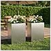Vaso da giardino 2 pz Argento 40 x 20 x 50 cm Acciaio Inox - Foto miniatura 2