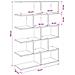 Scaffale da parete Grigio Cemento 70 x 20 x 100 cm - Foto miniatura 8