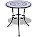 Tavolo In Ceramica Con Mosaico 60 Cm Blu / bianco - Foto miniatura 1